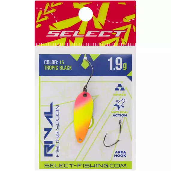 Блешня Select Rival 1.9g 30mm #15 Tropic Black, Вага блешні: 1.9, Колір блешні: #15 Tropic Black, фото , изображение 2